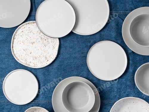 Preview: Ceramic tableware, top view