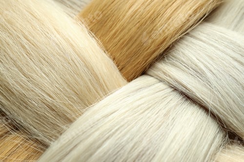 Preview: Different color female hair on whole background