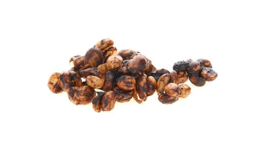 Preview: Pile of Civet Coffee Beans Against White Background