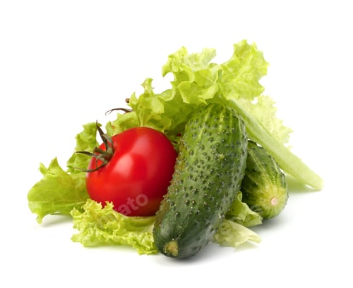 Preview: Tomato, cucumber vegetable and lettuce salad