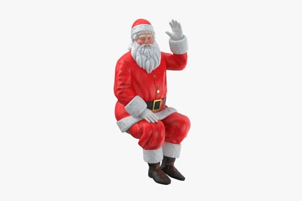 Preview: Seated Santa Claus Waving