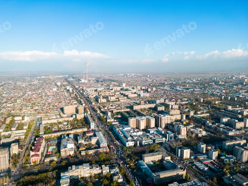 Preview: Aerial view of Bishkek city Kyrgyzstan