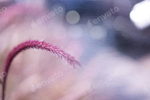 Preview: Weed Flowers In Vintage Color Style On Mulberry Paper Texture For Background