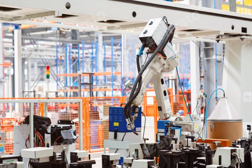 Preview: Industrial photo of Robot working in modern factory