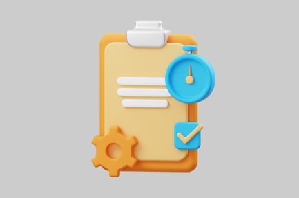 Preview: Project management board with clock