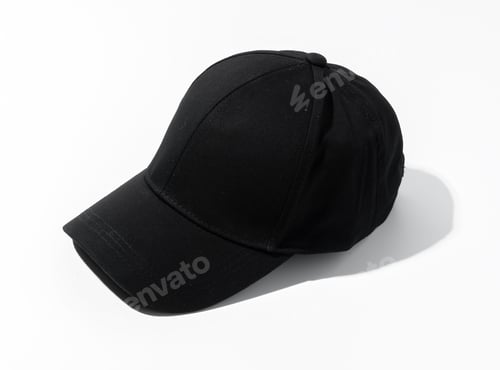 Preview: Black Baseball Cap on White Background