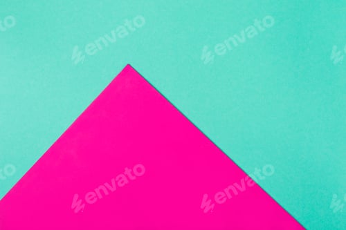 Preview: Abstract geometric background in bright neon colors. Glowing magenta triangle