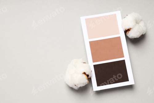 Preview: Concept of colors for design, color palettes, space for text