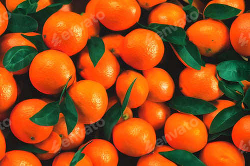 Preview: Closeup of bunch of ripe mandarins