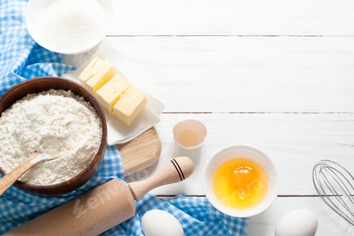 Preview: Baking ingredients.