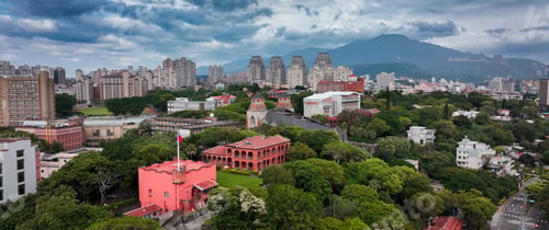 Preview: Exploring Fort Santo Domingo in Taiwan surrounded by lush greenery and urban skyline