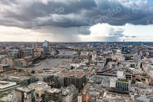 Preview: View over the Thames and city of London from the Sky Garden, United Kingdom