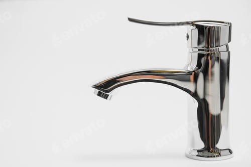Preview: Single handle water tap isolated on white