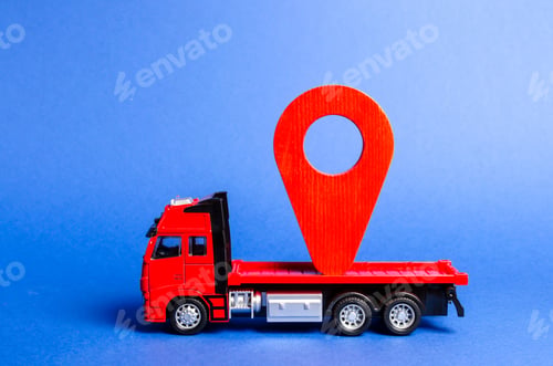 Preview: Red truck carries a red pointer location