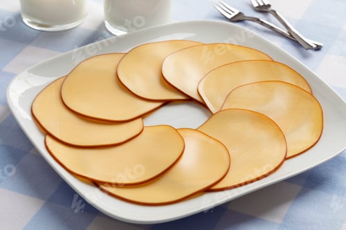 Preview: Dish with Dutch smoked cheese slices