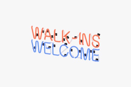 Preview: Walk-ins Welcome Neon Sign