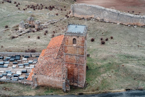 Preview: Aerial view of the Church of Santa Maria del Rey in Atienza