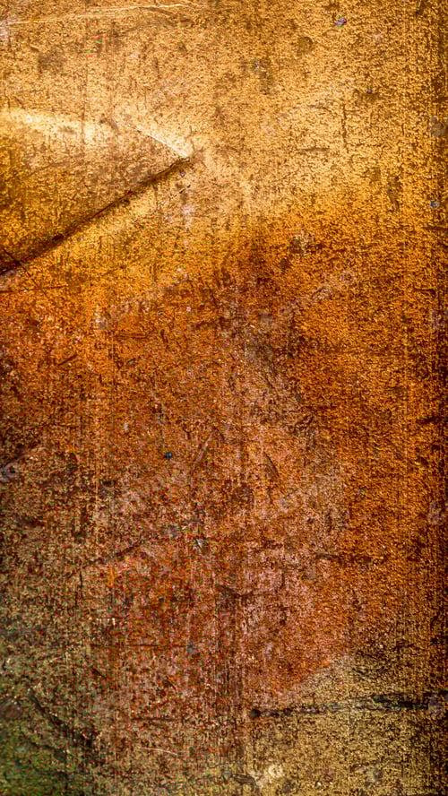 Preview: Textured Metallic Surface with Streaks of Orange and Brown