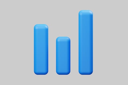 Preview: Blue growth bar chart icon