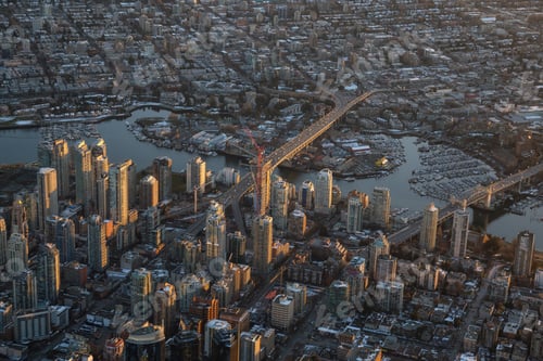 Preview: Aerial View of Downtown City of Vancouver. Modern Cityscape