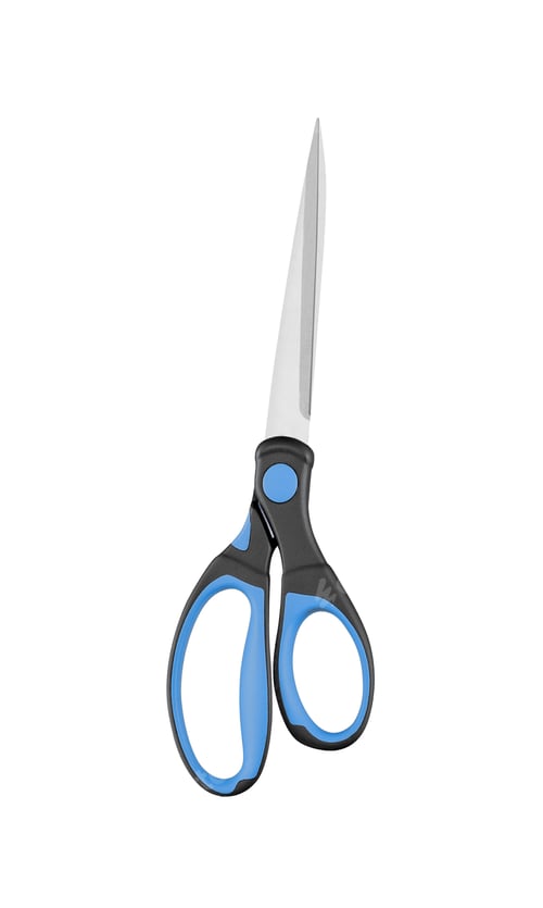 Preview: Scissors With Blue Handles Isolated on White