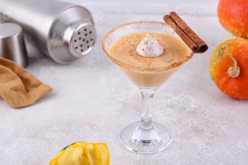 Preview: Creamy pumpkin martini cocktail or liquor
