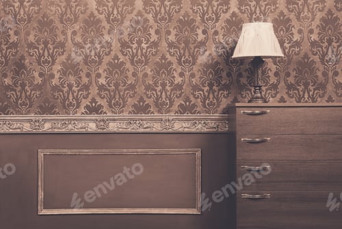 Preview: Lamp on furniture in vintage interior