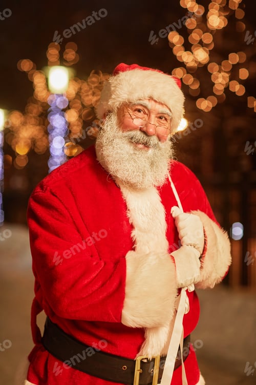 Preview: Santa Claus in Night City Street