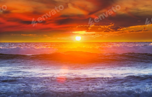 Sea sunset