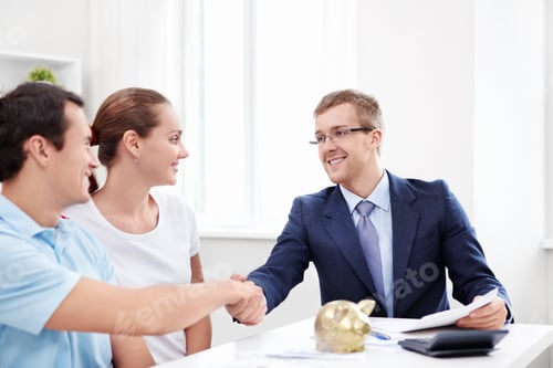 Preview: Professional Greets Clients at Office Workplace Meeting