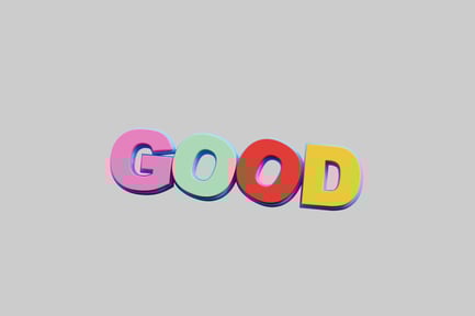 Preview: Good colorful block letters word