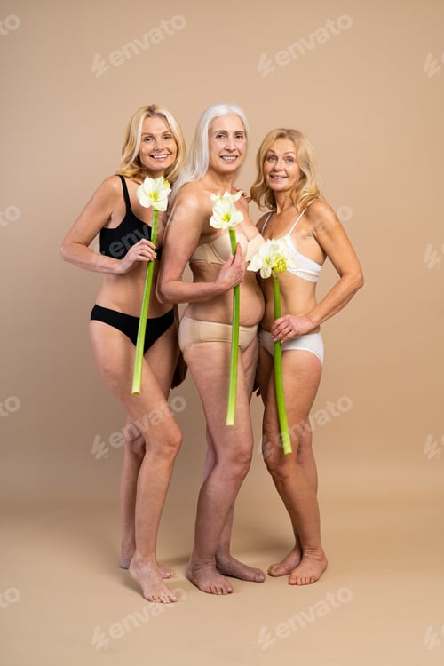 Preview: Beautiful young-looking senior women, beauty portrait