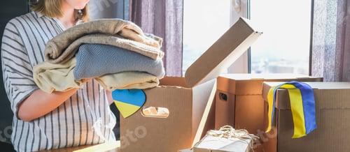 Preview: Donation Ukraine.volunteering,Donations, charity refugees war.Help,clothes.Volunteers donations