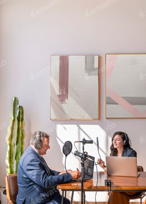 Preview: Business podcast recording