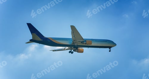 Preview: Airplane in the sky and cloud