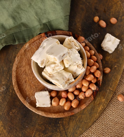 Preview: Nougat candy with nuts dessert and treat