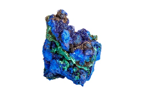 Preview: Raw Azurite-Malachite Stone with Deep Blue and Green Patterns