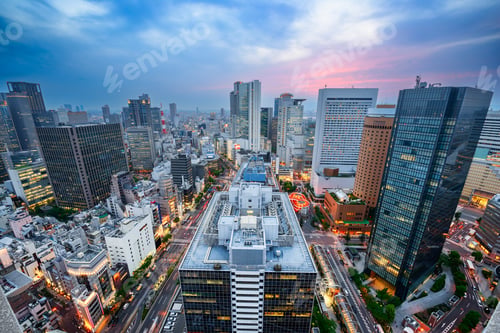 Preview: Osaka, Japan Umeda District Cityscape