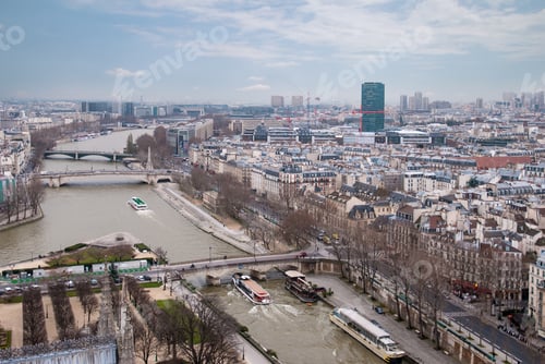 Preview: aerial view of Paris and Seine river