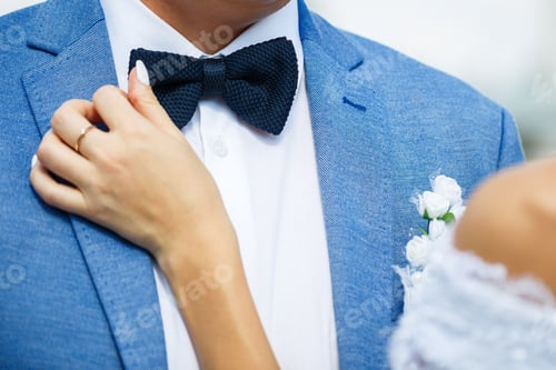 Preview: Bride and groom hugging on a wedding day