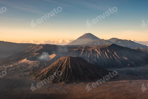 Preview: Mount volcano an active, Kawah Bromo, Gunung Batok at sunrise