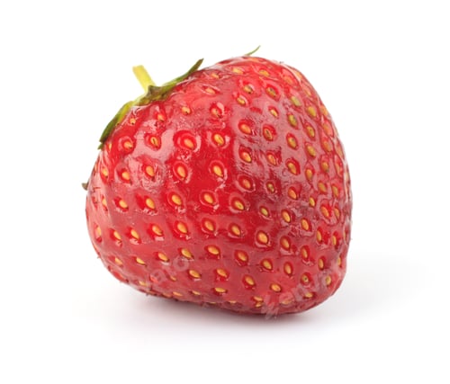 Preview: Garden strawberry isolated on white background