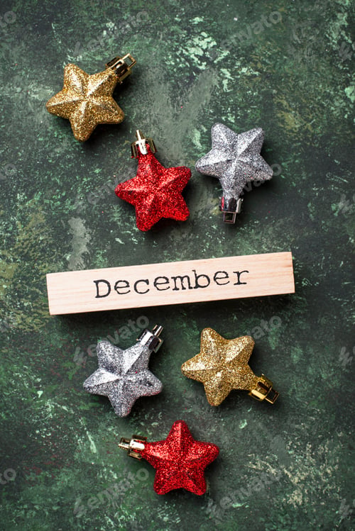 Preview: Christmas background with shiny glitter stars