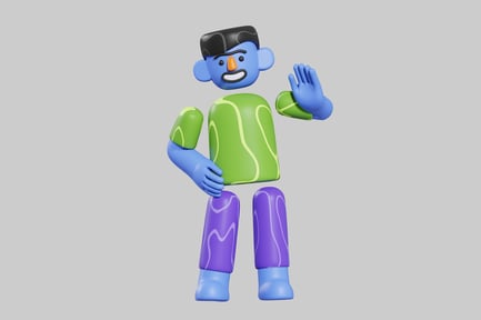 Preview: Cartoon character with a surprised expression.