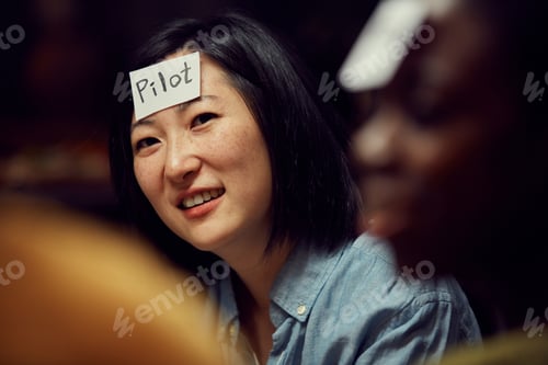 Preview: Asian Woman Playing Guessing Game