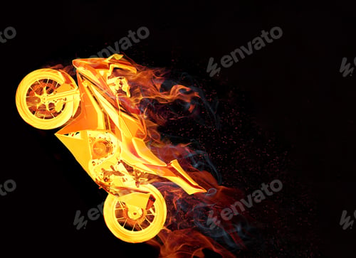 Preview: bike in fire