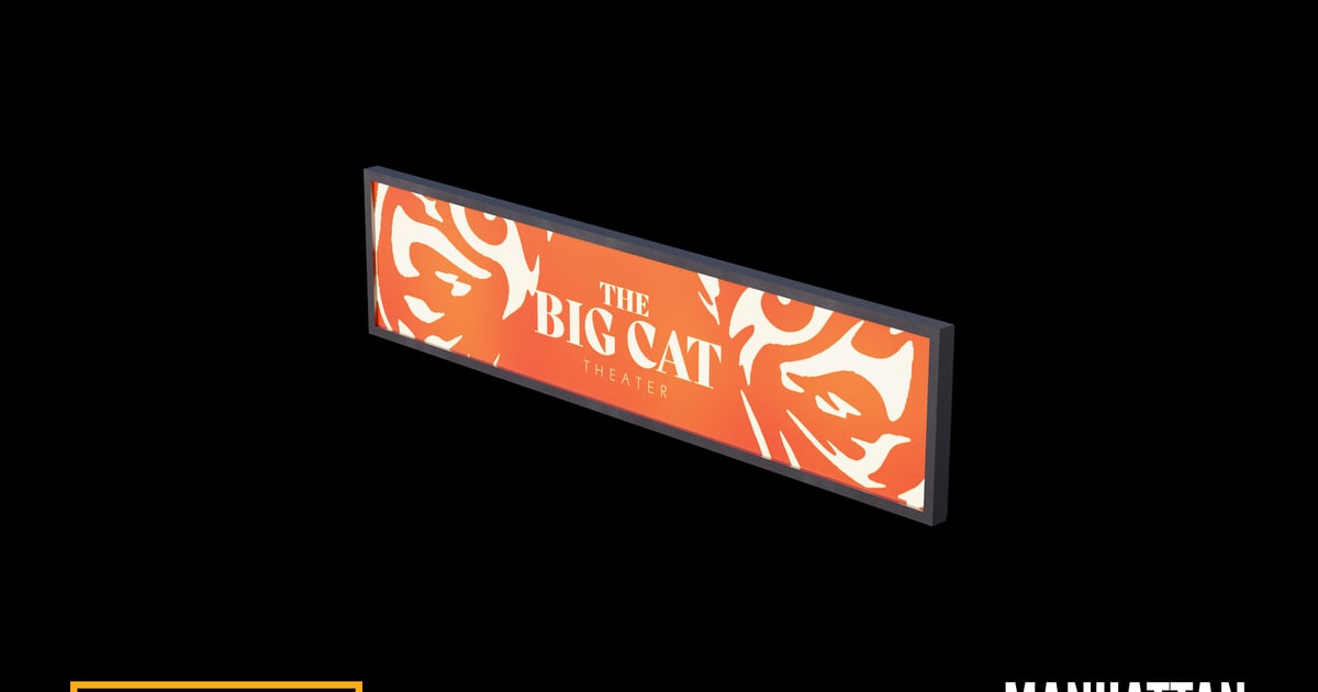 Kitbash: Manhattan - Billboard K 3D, Incl. neon sign & led screen - Envato