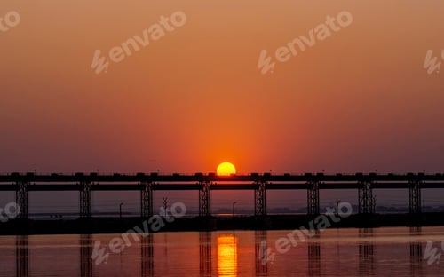 Preview: Gloomy Sunset over the river