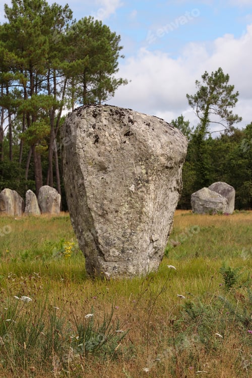 Preview: Alignment of Kerlescan, rows of menhirs in Carnac in Brittany