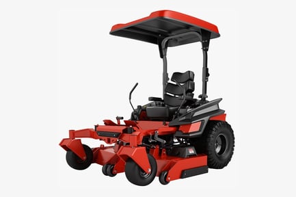 Preview: Red Zero-Turn Riding Lawn Mower with Canopy